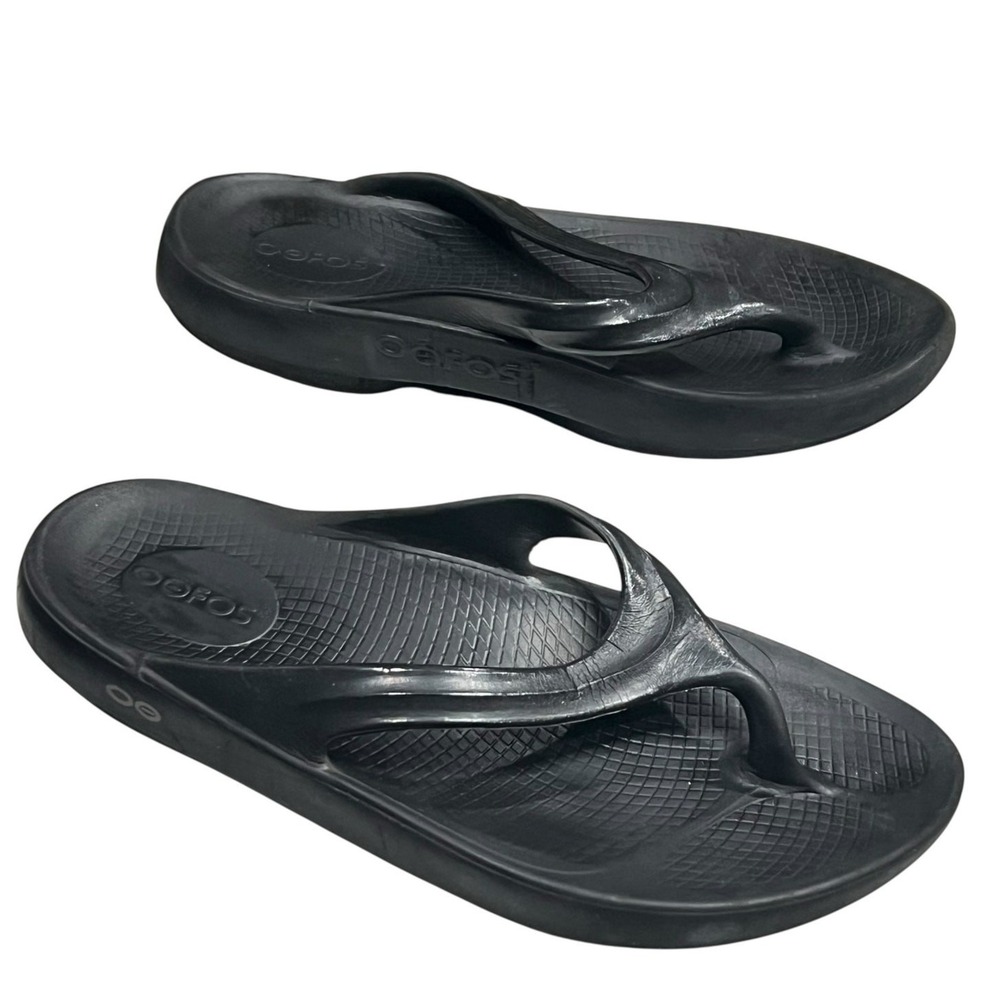 OOFOS Oolala Oofoam‎ Recovery Sandals Womens 9 Black Lightweight Comfort Shoes